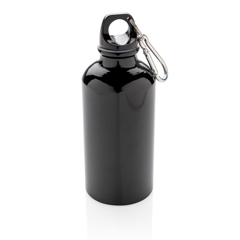 Bouteille sport en aluminium mousqueton|Domingo Black