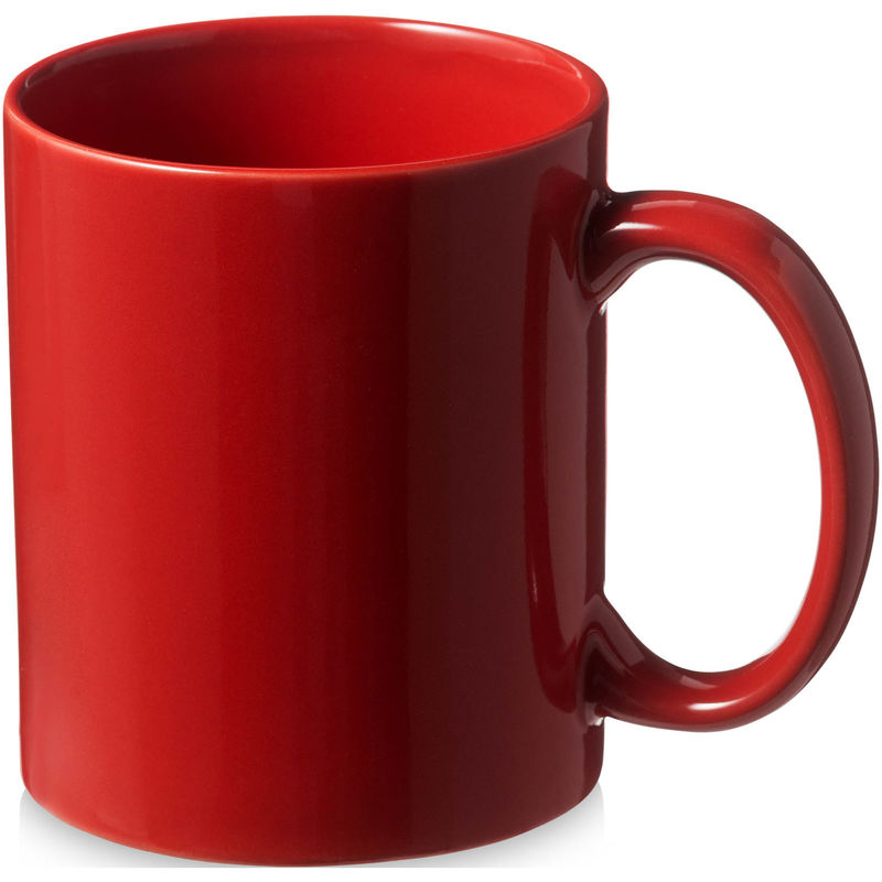 Mug céramique personnalisé 400 ml avec couvercle en bois naturel