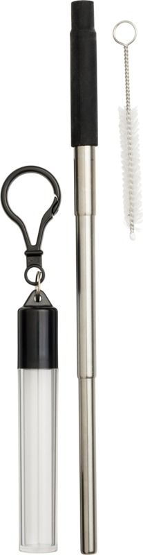 Porte-clés et paille réutilisable personnalisés | Zeya Noir