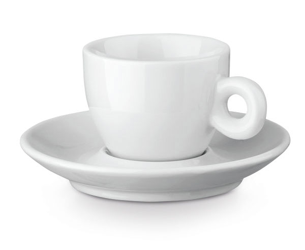 Tasse et soucoupe en céramique personnalisé|Presso Blanc