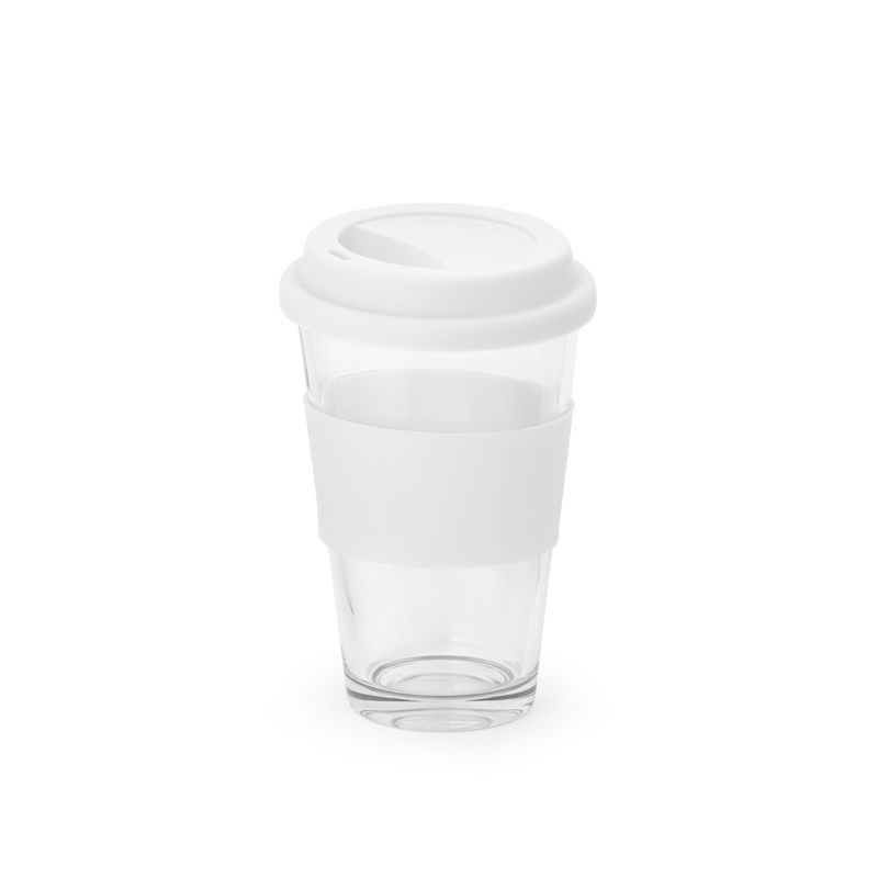 Verre personnalisable de voyage en verre 330 ml|Barty Blanc