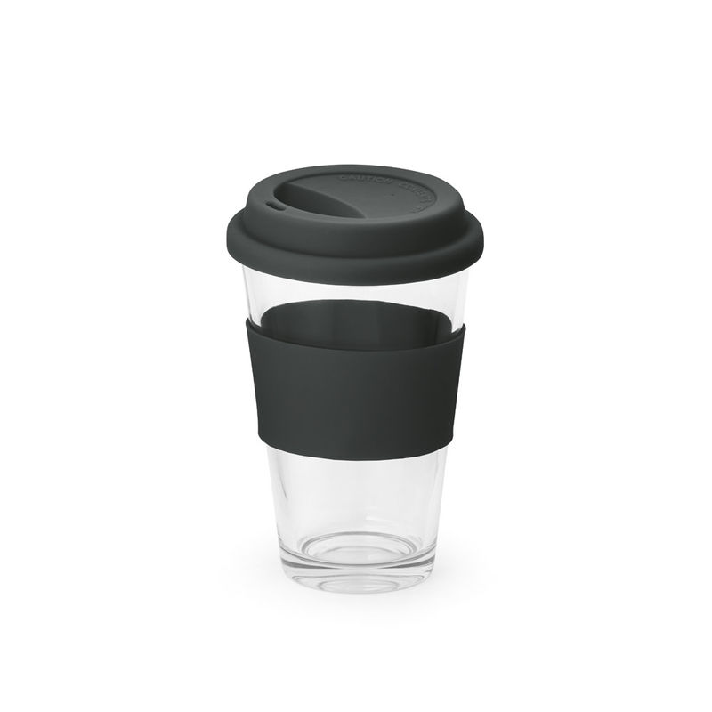 Verre personnalisable de voyage en verre 330 ml|Barty Noir