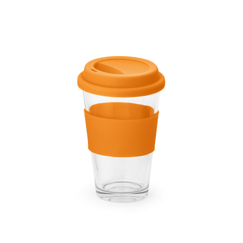 Verre personnalisable de voyage en verre 330 ml|Barty Orange
