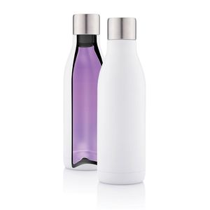 Bouteille isotherme publicitaire acier avec stérilisateur UV|Mediavilla White