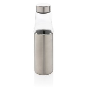 Bouteille personnalisée isotherme étanche en verre Hybrid|Almería Silver