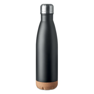 Bouteille à vide en acier inoxydable personnalisable à double paroi|Aspen Cork Noir