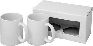 Coffret cadeau 2 pièces personnalisé | Céramique 2 Blanc