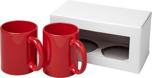 Coffret cadeau 2 pièces personnalisé | Céramique 2 Rouge