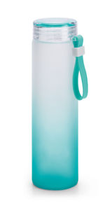 Gourde personnalisée en verre borosilicaté|Williams Turquoise